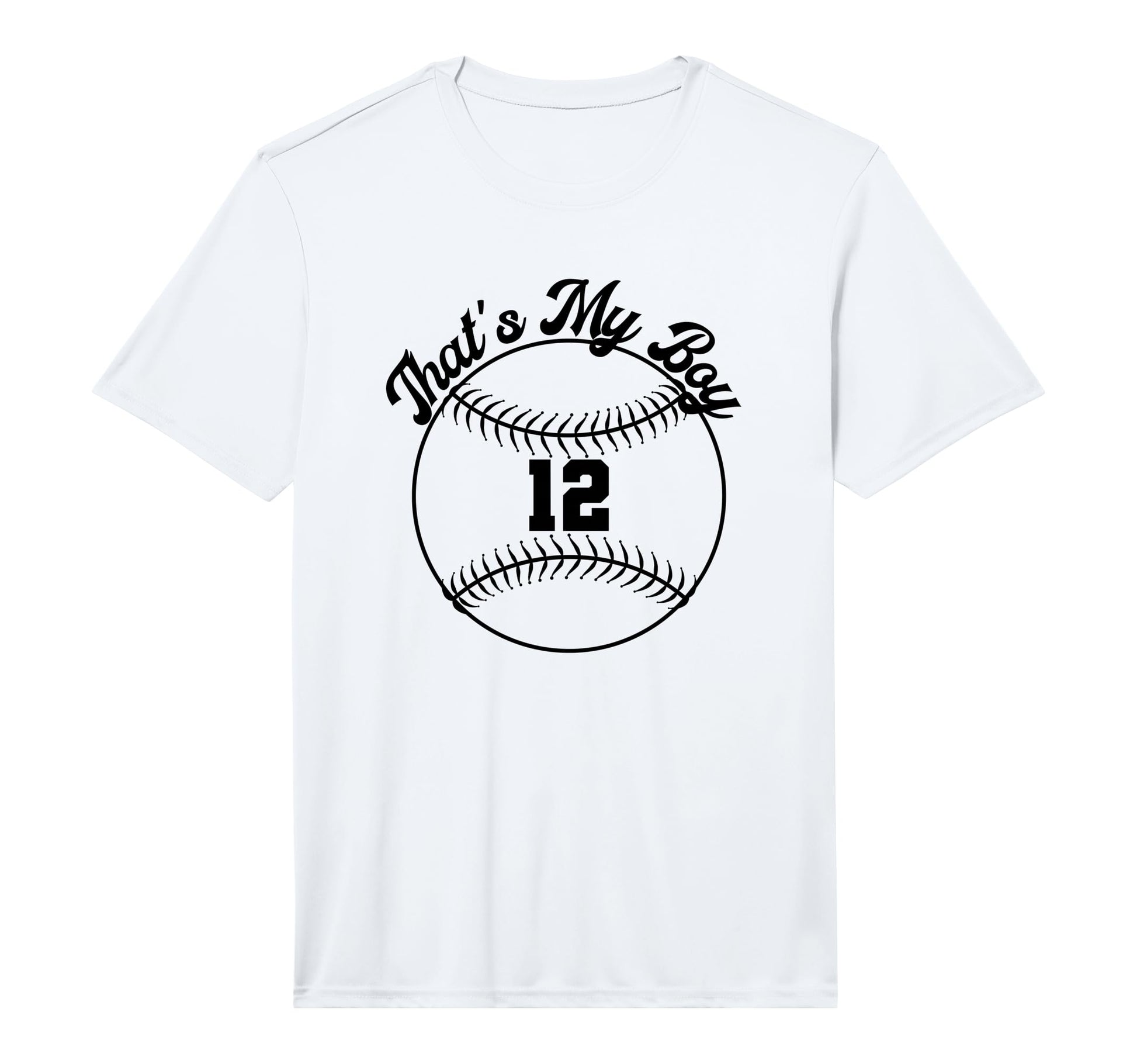 Thats My Baseball Number 12 T-Shirt - Fun Novelty Design for Adults - T-Shirt, Sweatshirt, Hoodie
