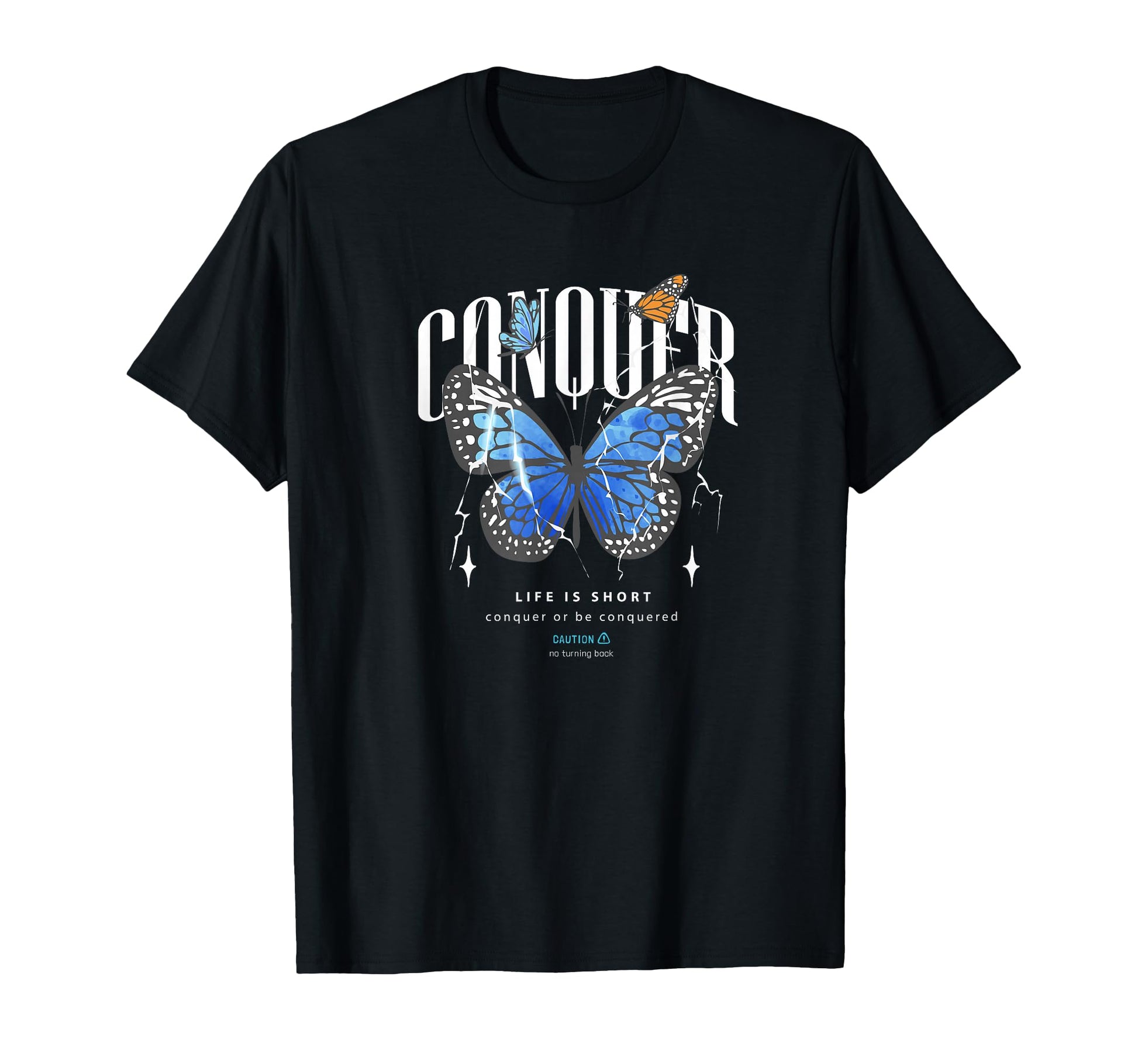 Butterfly Conquer Y2K Grunge T-Shirt - Aesthetic Graphic Men Women - T-Shirt, Sweatshirt, Hoodie