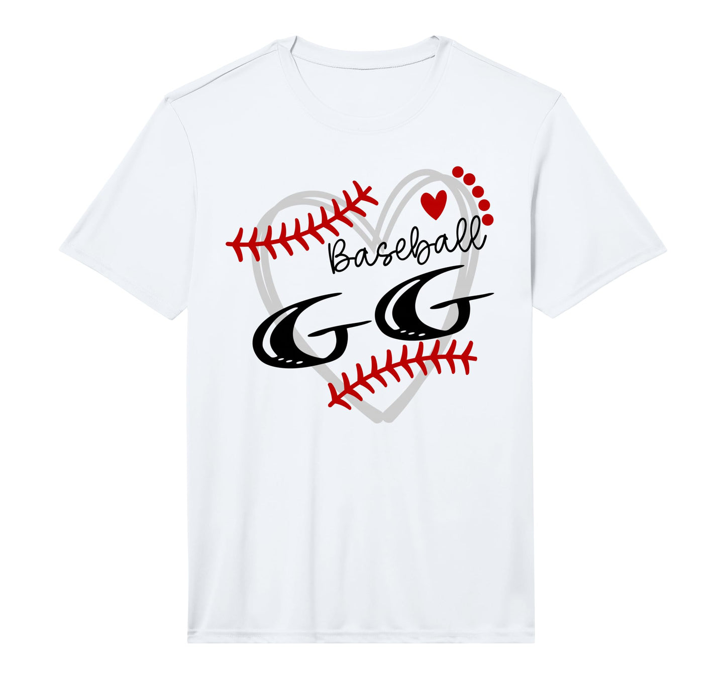 Personalized Baseball Heart Gg Baseball T-Shirt - Unique Graphic Unisex - T-Shirt, Sweatshirt, Hoodie