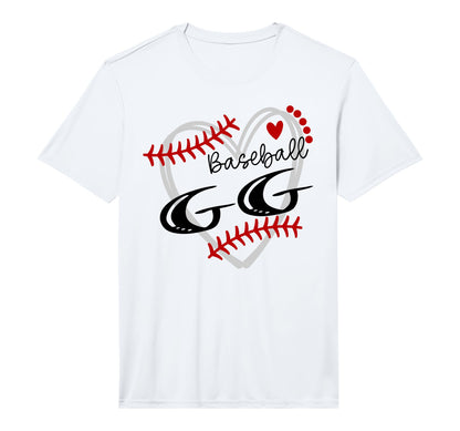 Personalized Baseball Heart Gg Baseball T-Shirt - Unique Graphic Unisex - T-Shirt, Sweatshirt, Hoodie