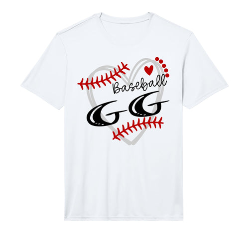 Personalized Baseball Heart Gg Baseball T-Shirt - Unique Graphic Unisex - T-Shirt, Sweatshirt, Hoodie