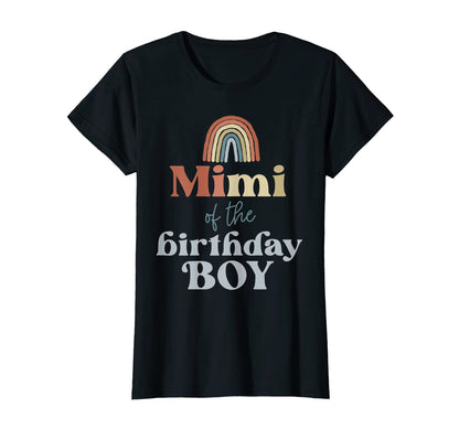 Womens Mimi Birthday Boho Rainbow Party T-Shirt - Unique Graphic Unisex - T-Shirt, Sweatshirt, Hoodie