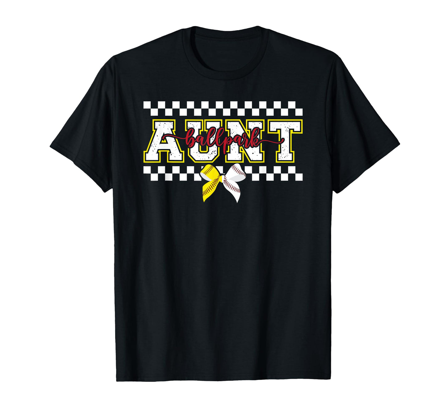 Ballpark Aunt Softball Baseball Aunt T-Shirt - Custom Art Print Unisex - T-Shirt, Sweatshirt, Hoodie