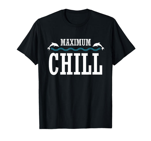 Maximum Chill Summer Dolphin Vaporwave T-Shirt - Trendy Graphic Men Women - T-Shirt, Sweatshirt, Hoodie