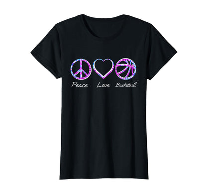 Peace Love Basketball Basketball Player T-Shirt - Graphic Print Men Women - T-Shirt, Sweatshirt, Hoodie
