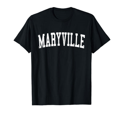Maryville Tn Distressed White Varsity T-Shirt - Minimalist Print for Adults - T-Shirt, Sweatshirt, Hoodie