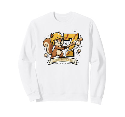 7Th Birthday Softball Smashing It Seven Sweatshirt - Unique Graphic Unisex - T-Shirt, Sweatshirt, Hoodie