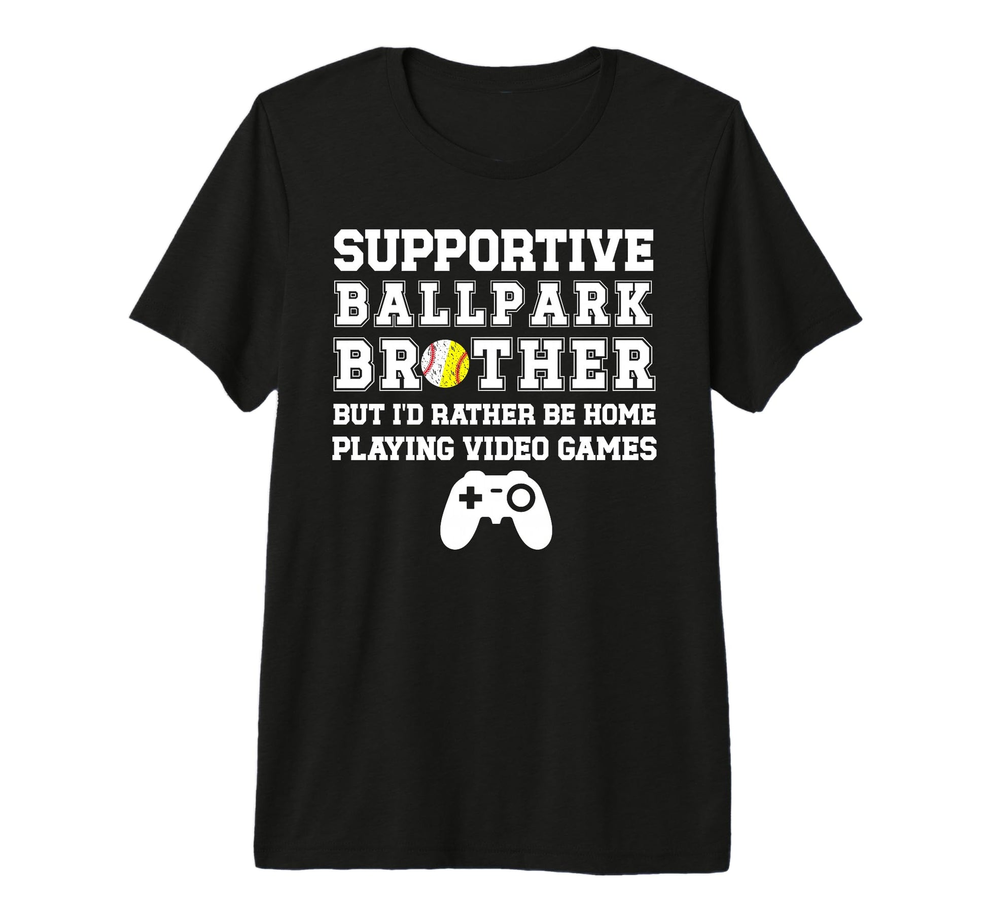 Supportive Ballpark Brother Baseball T-Shirt - Minimalist Print Unisex - T-Shirt, Sweatshirt, Hoodie