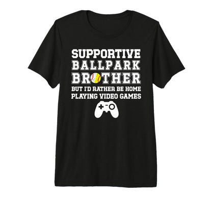 Supportive Ballpark Brother Baseball T-Shirt - Minimalist Print Unisex - T-Shirt, Sweatshirt, Hoodie