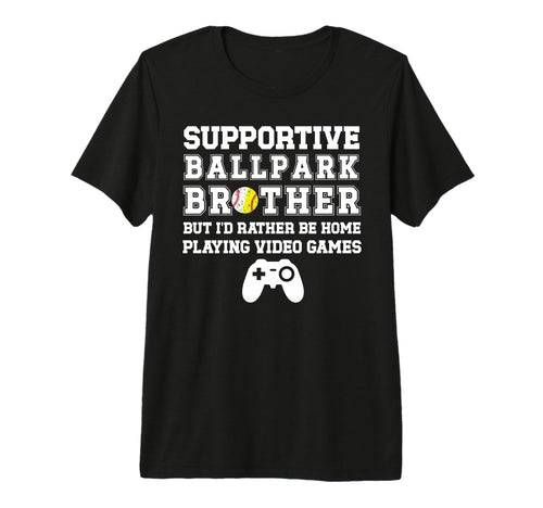 Supportive Ballpark Brother Baseball T-Shirt - Minimalist Print Unisex - T-Shirt, Sweatshirt, Hoodie