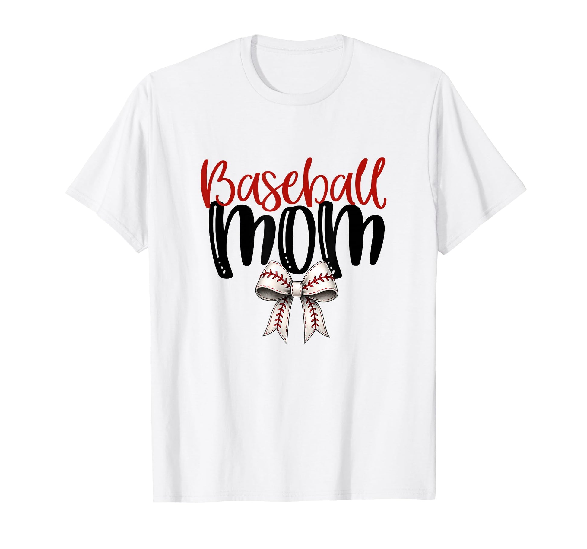 Baseball Mom Coquette Bow Game Day T-Shirt - Aesthetic Graphic for Adults - T-Shirt, Sweatshirt, Hoodie