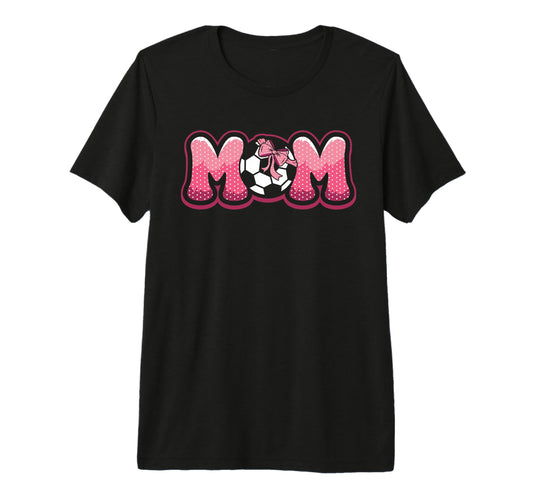 Soccer Mom Coquette Bow Game Day Mama T-Shirt - Novelty Apparel Unisex - T-Shirt, Sweatshirt, Hoodie