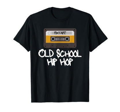 Old School Hip Hop Mixtape Cassette T-Shirt - Aesthetic Graphic for Adults - T-Shirt, Sweatshirt, Hoodie