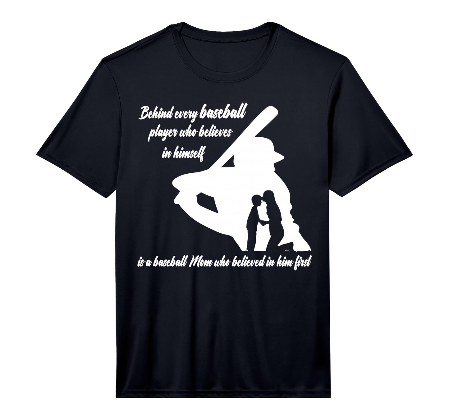 Mothers Day Behind Every Baseball T-Shirt - Custom Art Print Men Women - T-Shirt, Sweatshirt, Hoodie