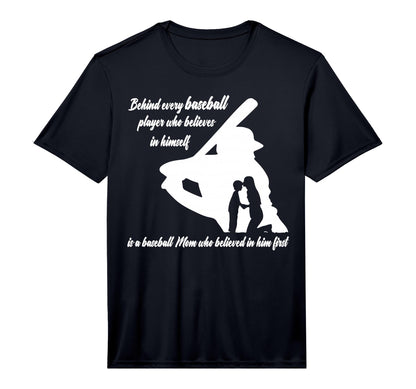 Mothers Day Behind Every Baseball T-Shirt - Custom Art Print Men Women - T-Shirt, Sweatshirt, Hoodie
