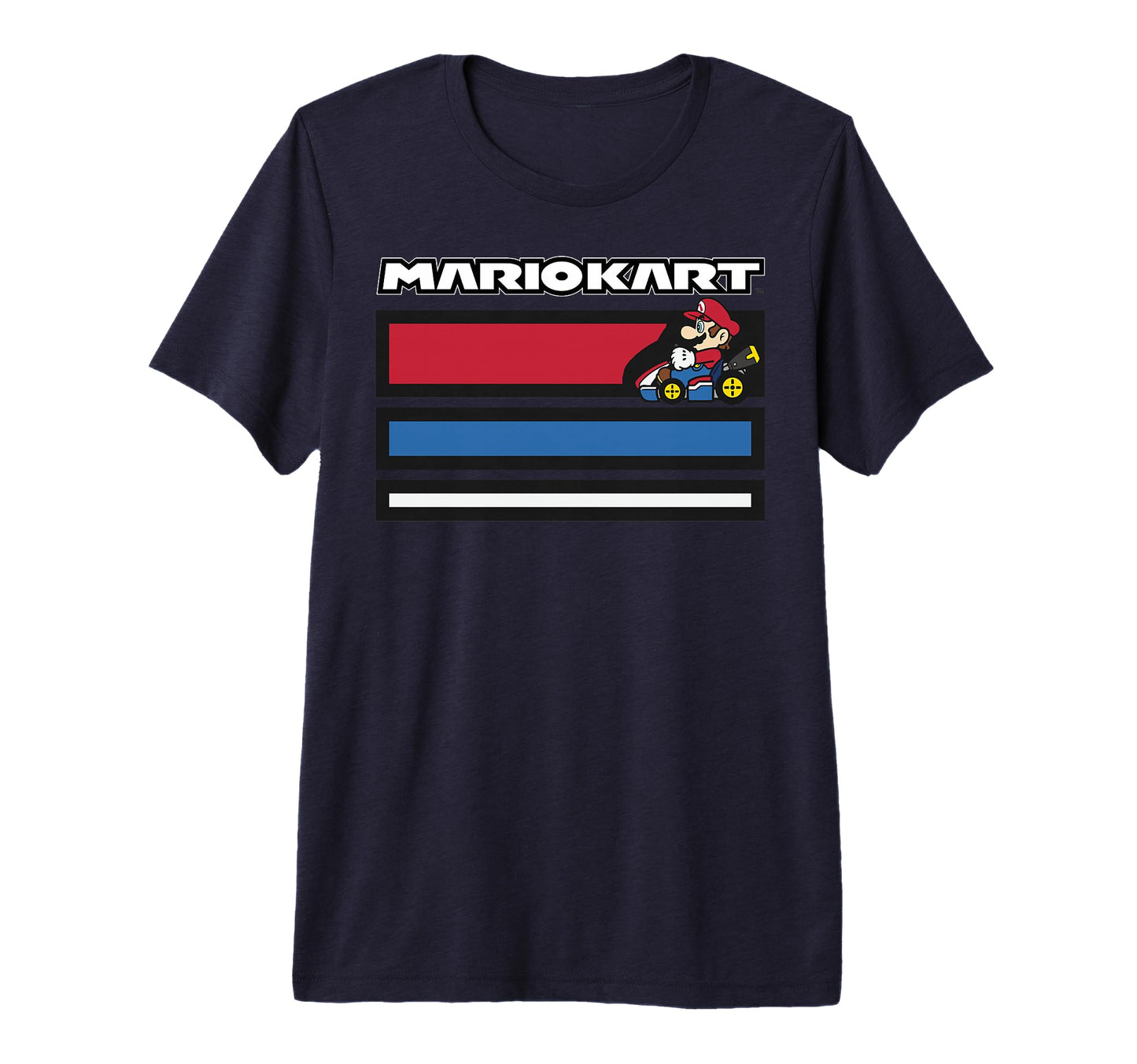 Mario Kart Stripes Racing Tri Blend T-Shirt - Streetwear Style Unisex - T-Shirt, Sweatshirt, Hoodie