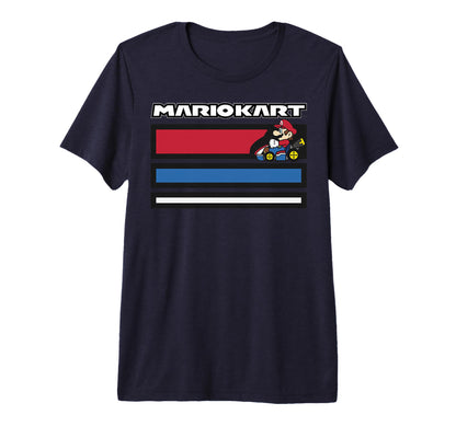 Mario Kart Stripes Racing Tri Blend T-Shirt - Streetwear Style Unisex - T-Shirt, Sweatshirt, Hoodie