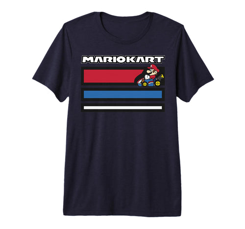 Mario Kart Stripes Racing Tri Blend T-Shirt - Streetwear Style Unisex - T-Shirt, Sweatshirt, Hoodie