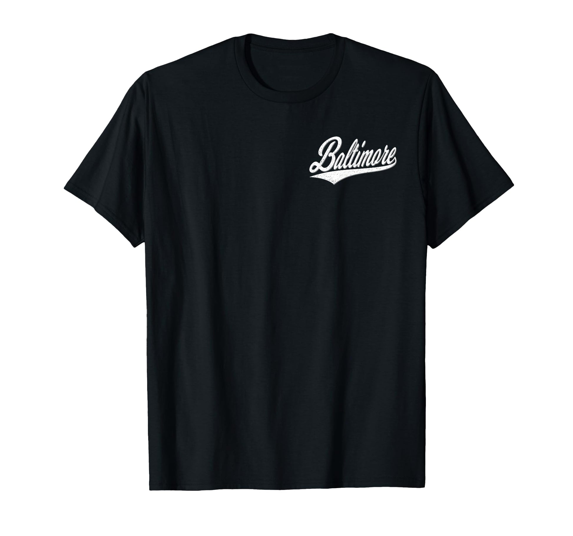 Baltimore Maryland Varsity Script T-Shirt - Minimalist Print for Adults - T-Shirt, Sweatshirt, Hoodie