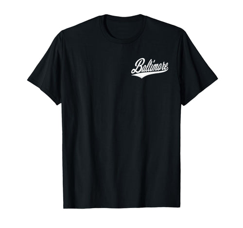 Baltimore Maryland Varsity Script T-Shirt - Minimalist Print for Adults - T-Shirt, Sweatshirt, Hoodie