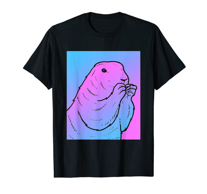 Vaporwave Prairie Dog Aesthetic Pastel T-Shirt - Aesthetic Graphic Unisex - T-Shirt, Sweatshirt, Hoodie