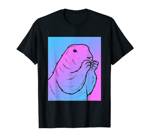 Vaporwave Prairie Dog Aesthetic Pastel T-Shirt - Aesthetic Graphic Unisex - T-Shirt, Sweatshirt, Hoodie