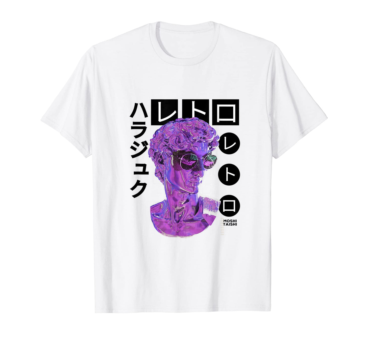 Vaporwave Statue Aesthetic Art Glitch T-Shirt - Unique Graphic for Adults - T-Shirt, Sweatshirt, Hoodie