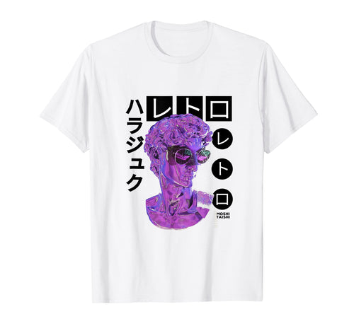 Vaporwave Statue Aesthetic Art Glitch T-Shirt - Unique Graphic for Adults - T-Shirt, Sweatshirt, Hoodie