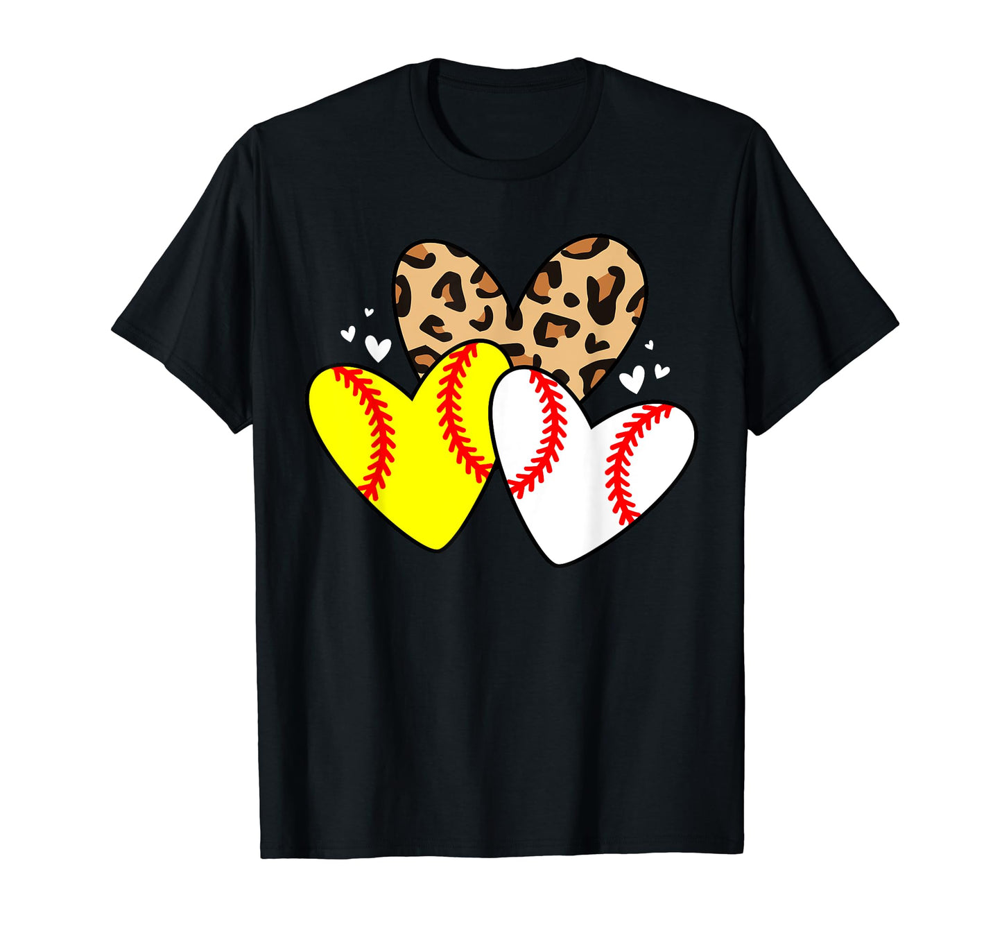 Baseball Softball Heart Funny Baseball T-Shirt - Graphic Print Unisex - T-Shirt, Sweatshirt, Hoodie