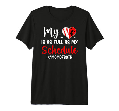 Mom Both Proud Cheer And Baseball T-Shirt - Aesthetic Graphic Men Women - T-Shirt, Sweatshirt, Hoodie