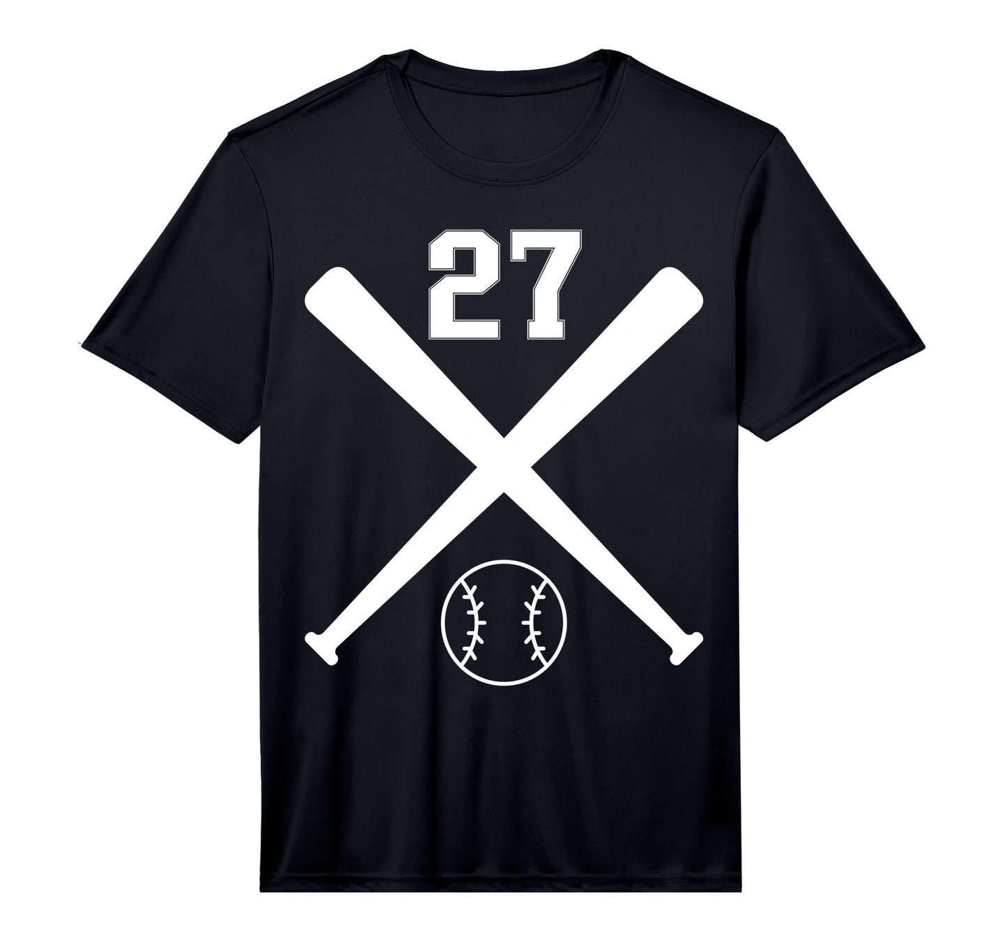 Baseball Softball Number 27 T-Shirt - Minimalist Print for Adults - T-Shirt, Sweatshirt, Hoodie