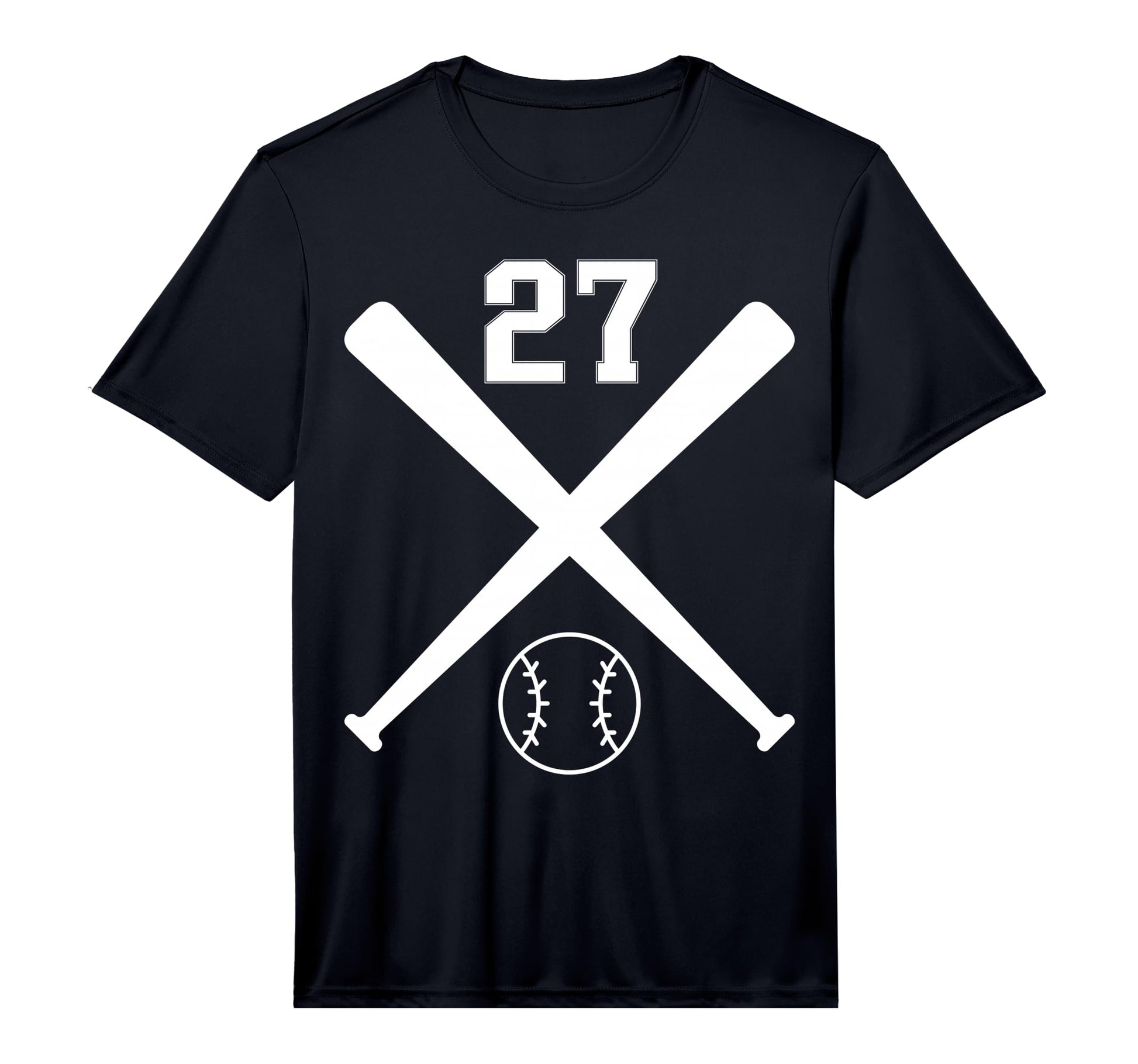 Baseball Softball Number 27 T-Shirt - Minimalist Print for Adults - T-Shirt, Sweatshirt, Hoodie