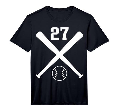 Baseball Softball Number 27 T-Shirt - Minimalist Print for Adults - T-Shirt, Sweatshirt, Hoodie