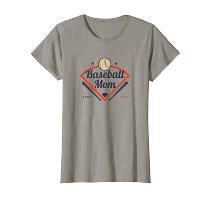Baseball Mom Game Day Diamond T-Shirt - Custom Art Print for Adults - T-Shirt, Sweatshirt, Hoodie
