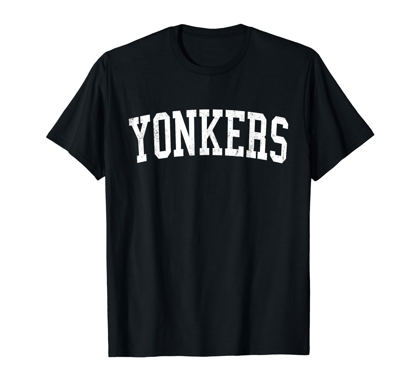 Yonkers Ny Distressed White Varsity T-Shirt - Minimalist Print for Adults - T-Shirt, Sweatshirt, Hoodie