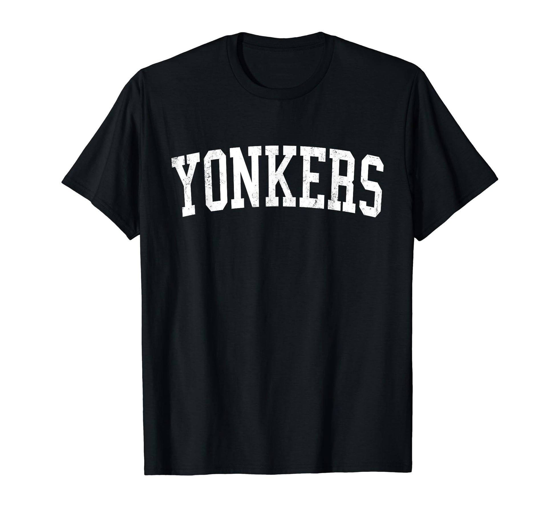 Yonkers Ny Distressed White Varsity T-Shirt - Minimalist Print for Adults - T-Shirt, Sweatshirt, Hoodie