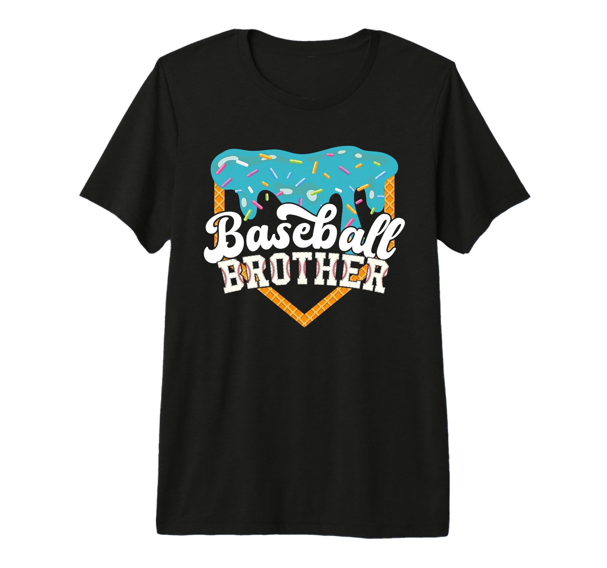 Baseball Brother Drip Ice Cream Tri T-Shirt - Trendy Graphic Men Women - T-Shirt, Sweatshirt, Hoodie