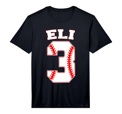 Eli Baseball Name Three Years 3Rd T-Shirt - Graphic Print Men Women - T-Shirt, Sweatshirt, Hoodie