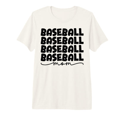 Baseball Mom Game Day Tri Blend T-Shirt - Fun Novelty Design Men Women - T-Shirt, Sweatshirt, Hoodie