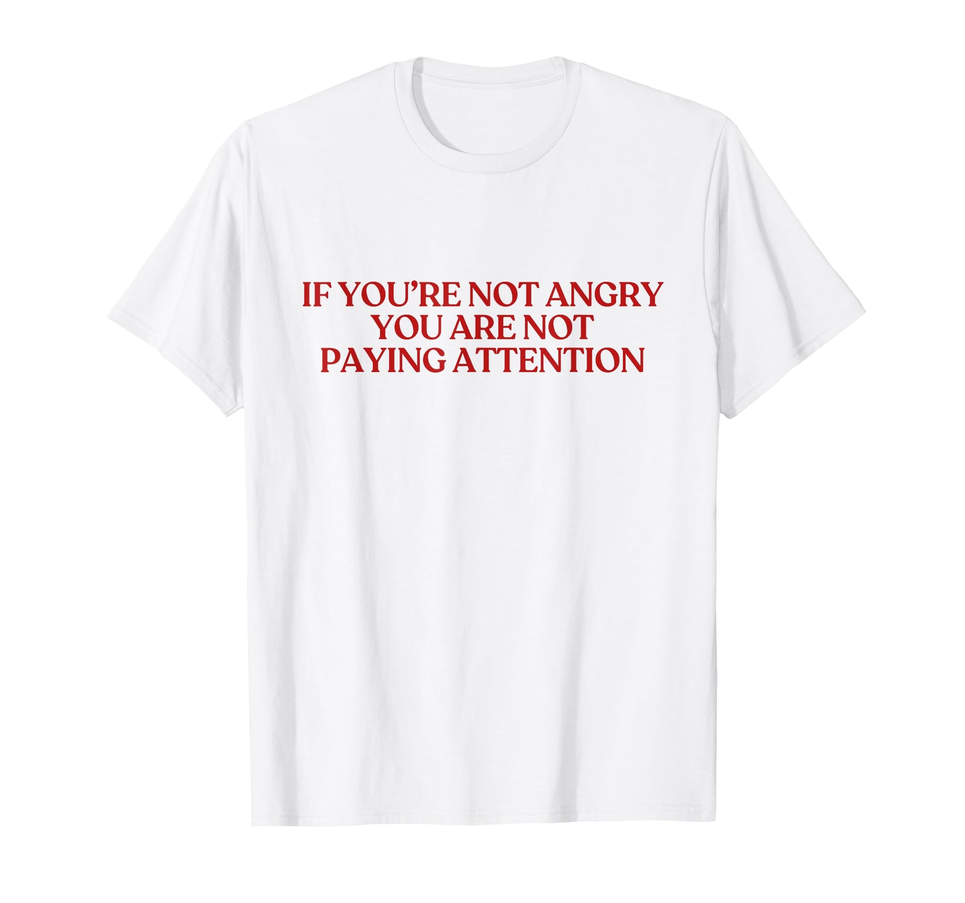 If You Are Not Angry You Are Not T-Shirt - Minimalist Print Men Women - T-Shirt, Sweatshirt, Hoodie