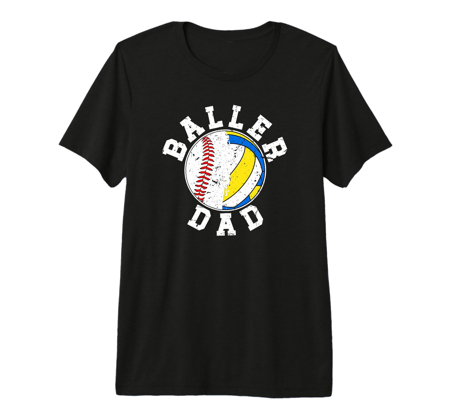 Mens Baller Dad Proud Baseball T-Shirt - Trendy Graphic for Adults - T-Shirt, Sweatshirt, Hoodie