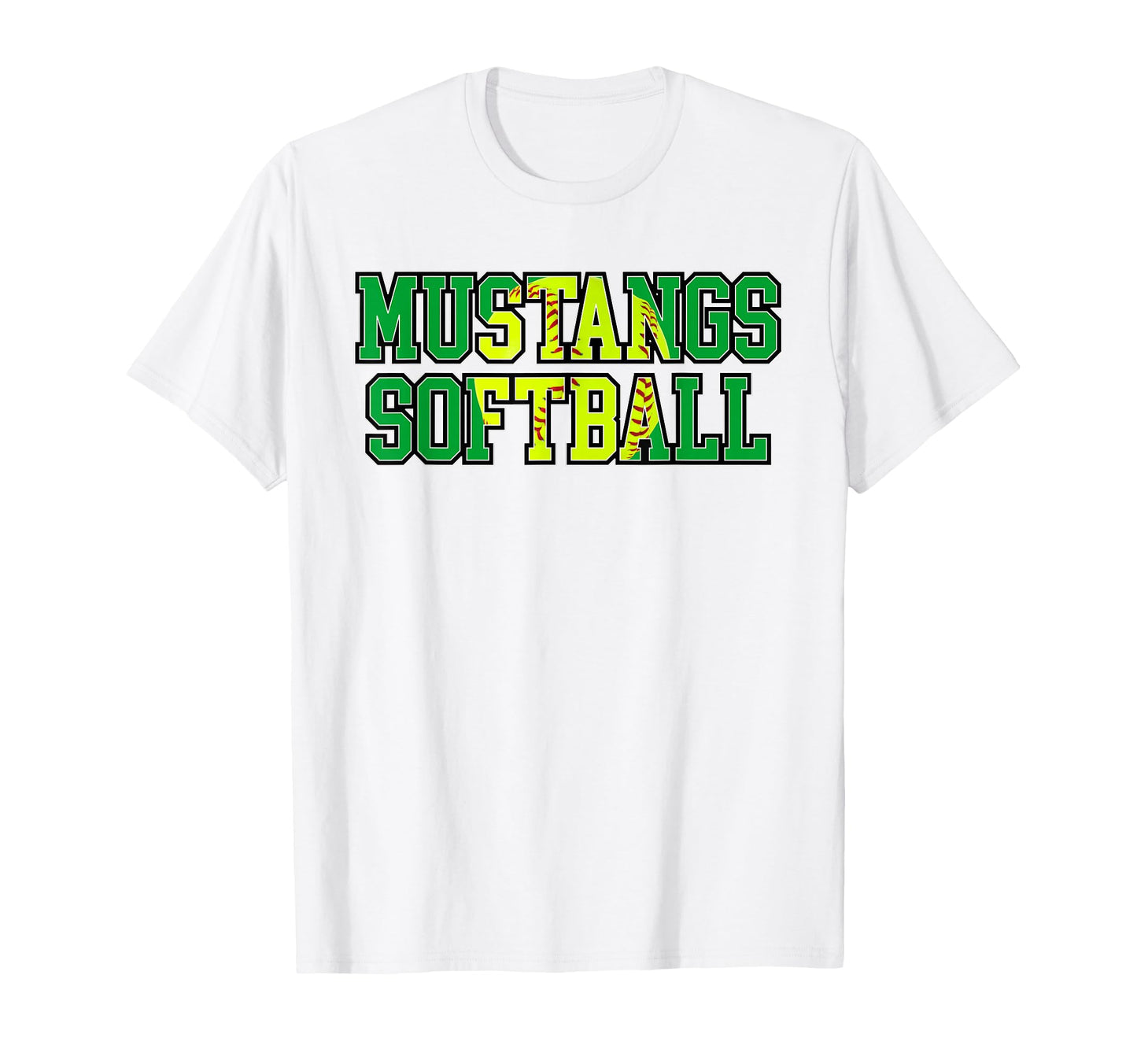 Mustangs Softball Mom Green Mustang T-Shirt - Minimalist Print Men Women - T-Shirt, Sweatshirt, Hoodie