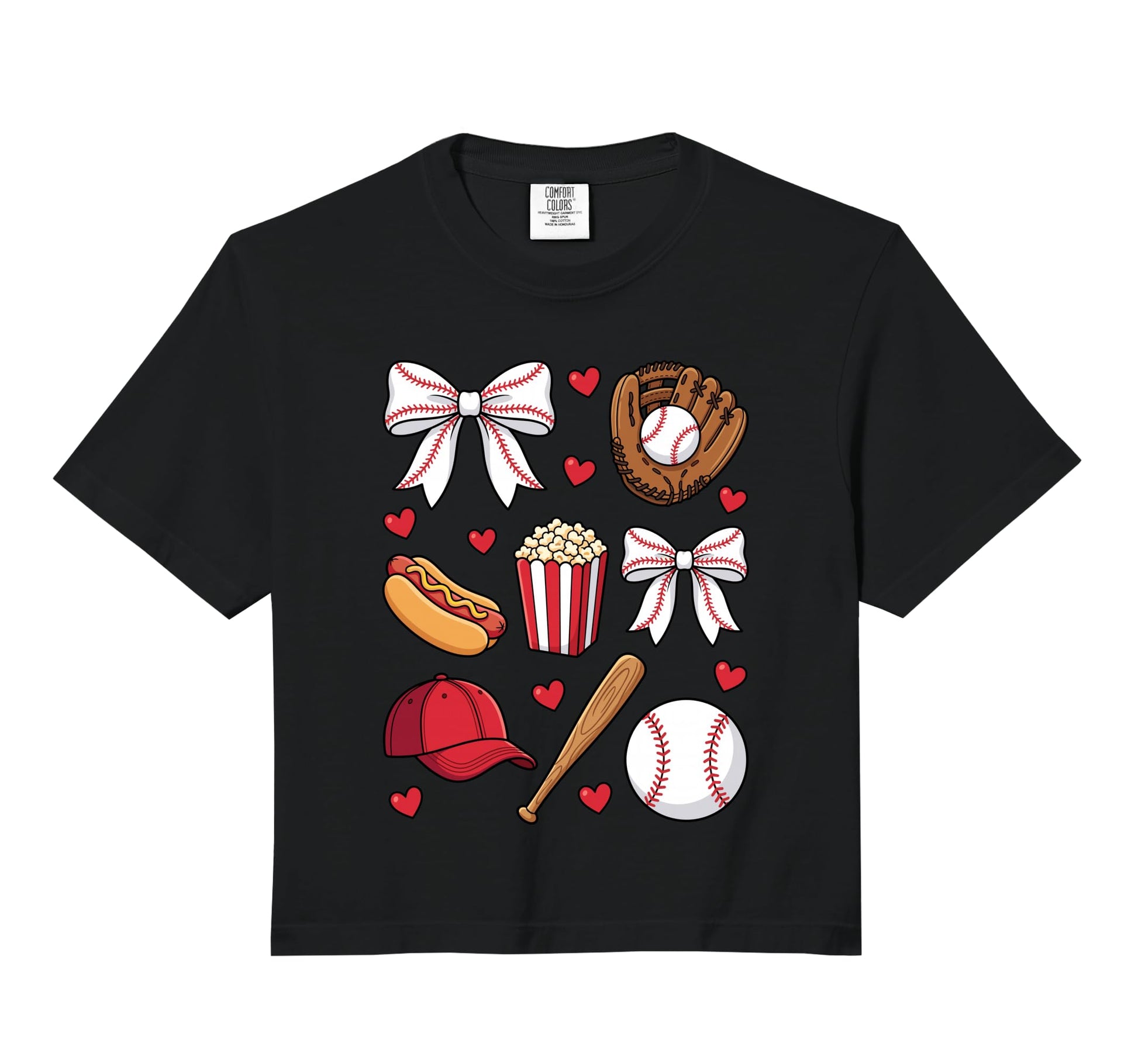 Baseball Coquette Bow Mom Mama Comfort T-Shirt - Unique Graphic Unisex - T-Shirt, Sweatshirt, Hoodie