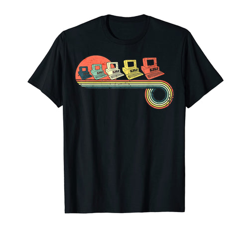Computer Sunset Rainbow T-Shirt - Fun Novelty Design for Adults - T-Shirt, Sweatshirt, Hoodie