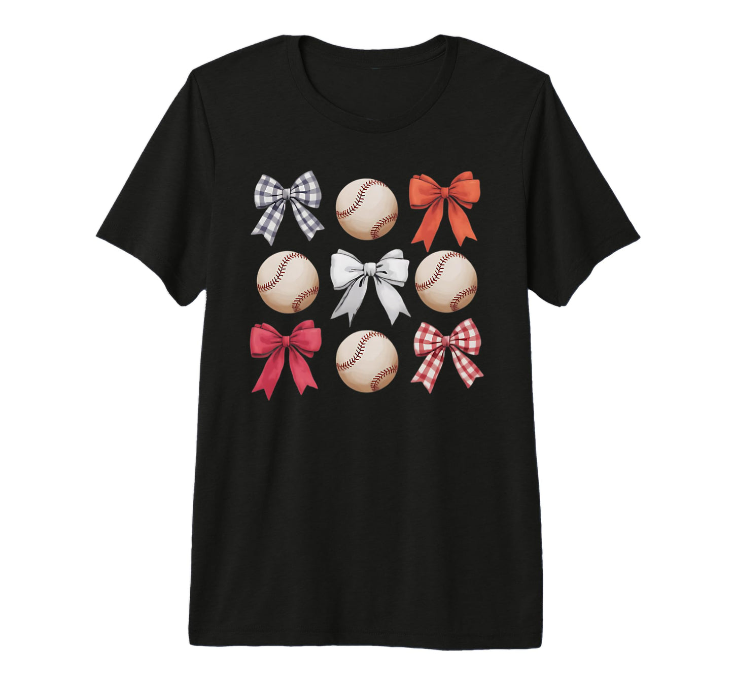 Baseball Coquette Bow Mom Sister Tri T-Shirt - Aesthetic Graphic Unisex - T-Shirt, Sweatshirt, Hoodie