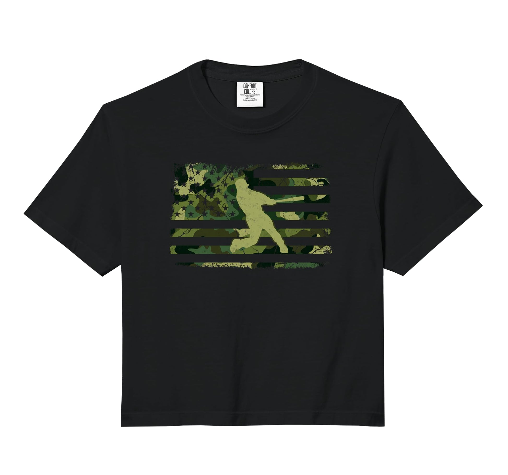 Baseball Us Camouflage Flag Sweatshirt - Novelty Apparel for Adults - T-Shirt, Sweatshirt, Hoodie