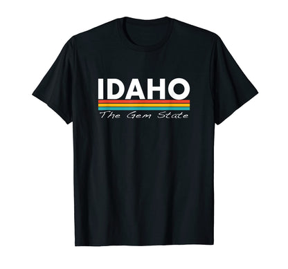 Idaho Gem State Stripes T-Shirt - Minimalist Print Men Women - T-Shirt, Sweatshirt, Hoodie