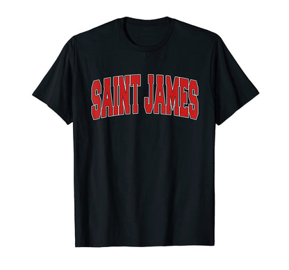 Saint James Mo Missouri Varsity T-Shirt - Fun Novelty Design for Adults - T-Shirt, Sweatshirt, Hoodie