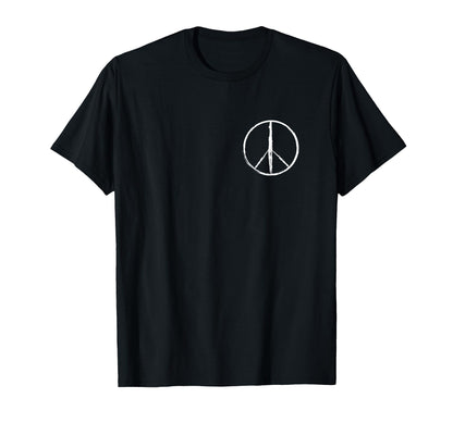 Hippie Rainbow Peace Sign Pocket Hippie T-Shirt - Trendy Graphic Men Women - T-Shirt, Sweatshirt, Hoodie