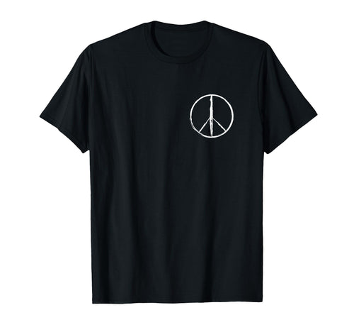 Hippie Rainbow Peace Sign Pocket Hippie T-Shirt - Trendy Graphic Men Women - T-Shirt, Sweatshirt, Hoodie